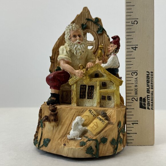 Vintage 1995 House of Lloyd Santa's Workshop Music Box Silent Night 5.5" - Picture 9 of 11